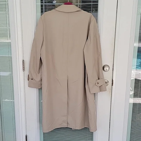 London Towne Tan Vintage Trench Coat Rain Coat Size 38R - Picture 5 of 7